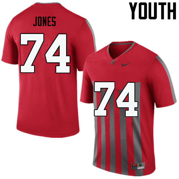 Youth Ohio State Buckeyes #74 Jamarco Jones College Football Jerseys Game-Throwback